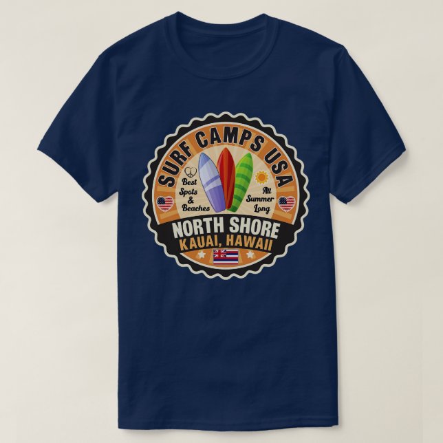 Camiseta Kauai Hawaii North Shore (Frente do Design)