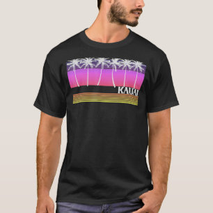 Camiseta Kauai Hawaii Retro Style Vintage Beach Surf Sunset