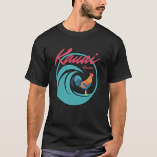 Camiseta Kauai Hawaii Rooster Galinha Surf Wave Café Gard