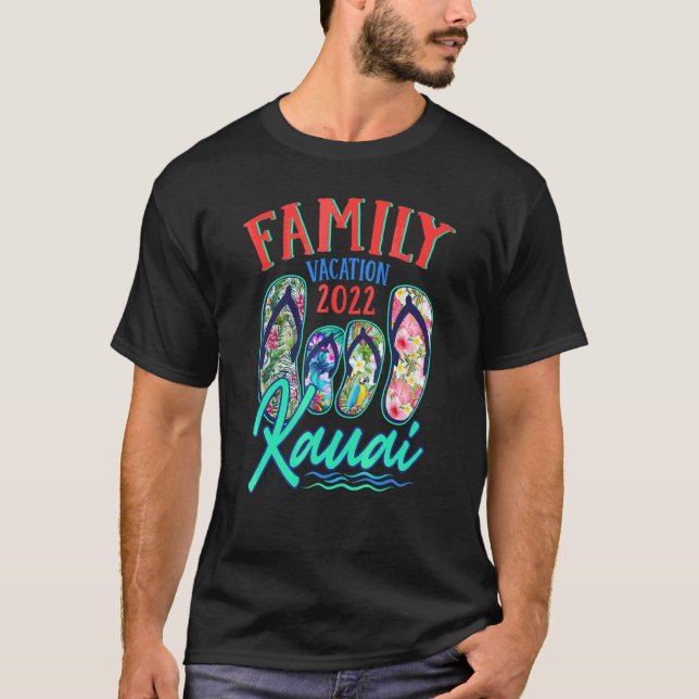 Camiseta Kauai Hawaii Vacation 2022 - Chinelos Corresponden (Frente)
