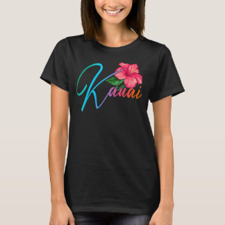 Camiseta Kauai Hawaiian Hibiscus Flowers Hawaii Beach Luau