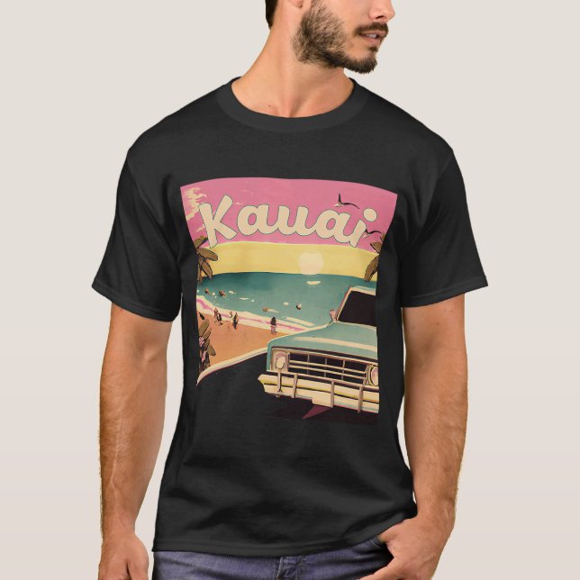 Camiseta Kauai Retro Beach Vacation Souvenir Kauai Hawaii S (Frente)