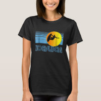 Kauai Retro Surf T Shirt Hawaii Surfing Design Cl