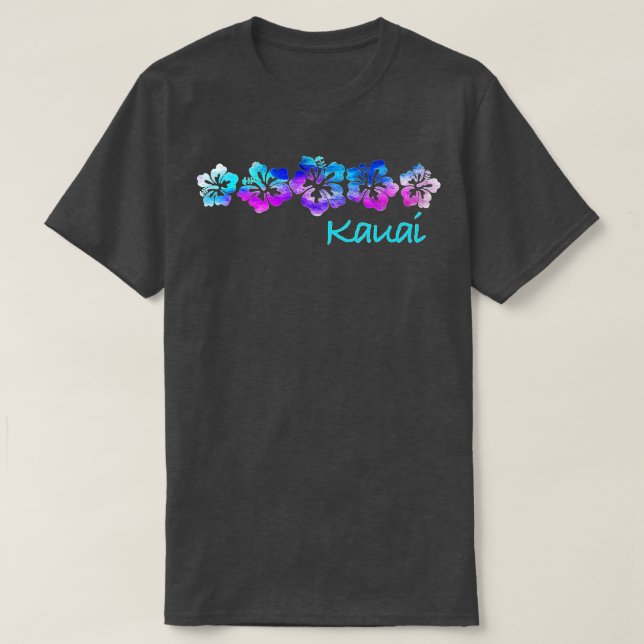 Camiseta Kauai Vintage Hibiscus Flower (Frente do Design)