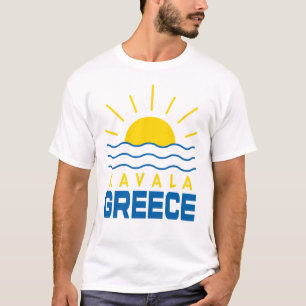 Camiseta Kavala Grécia Sol e Mar Branco Masculino