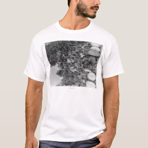 Camiseta Kavirondos com lanças e fotografia dos protetores