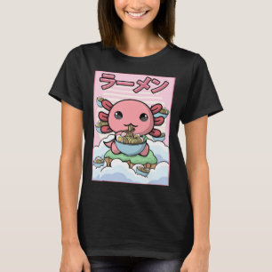 Camiseta Kawaii Anime Axolotl Ramen Noodle Women Boys G