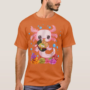 Camiseta Kawaii Anime Axolotl Ramen Noodle Women Boys G
