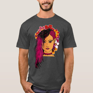 Camiseta Kawaii Anime Fada de Fada Floral Eme gótico