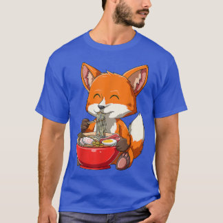 Camiseta Kawaii Anime Fox Ramen Noodles Lover Kawaii Japane