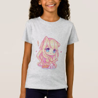 kawaii, anime, garota, apenas, que, ama, esboça,