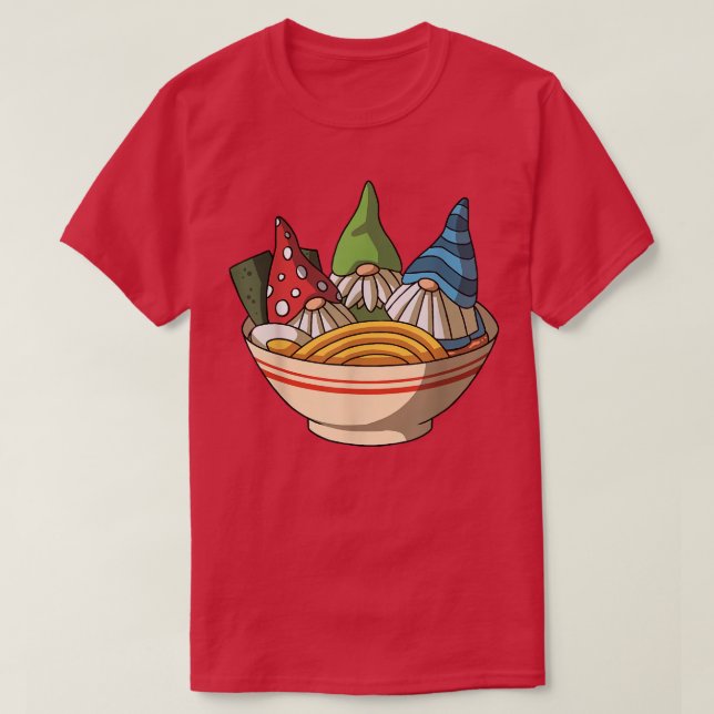 Camiseta Kawaii Anime Gnomos Asiáticos Arroz Japonês (Frente do Design)