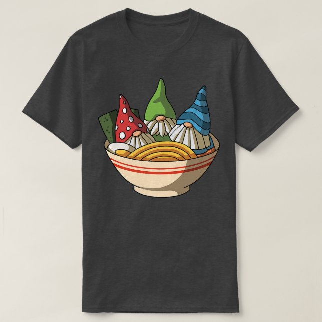 Camiseta Kawaii Anime Gnomos Asiáticos Ramen Japonês 5 (Frente do Design)
