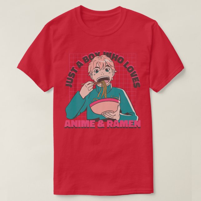 Camiseta Kawaii Anime Otaku Apenas Um Menino Que Ama Anime  (Frente do Design)