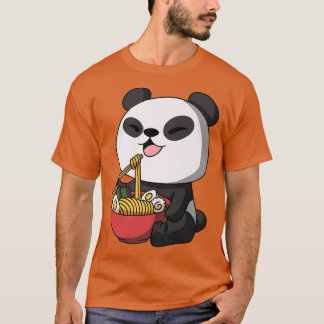 Camiseta Kawaii Anime Panda Bear Noodles Asiáticos Ram Japo