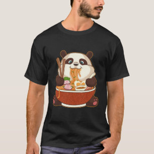 Camiseta Kawaii Anime Panda Otaku Japonês Ra Noodles