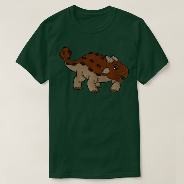 Camiseta Kawaii Ankylosaurus (Frente do Design)