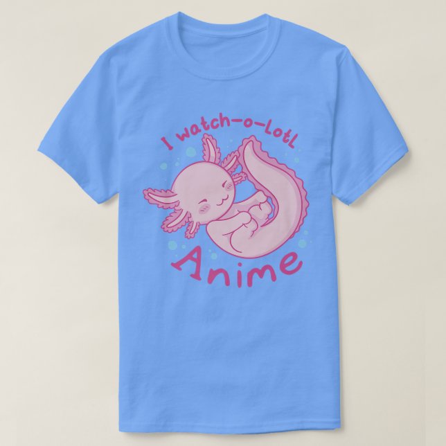 Camiseta Kawaii Aolotl Cute Watch Anime Otaku Japão Manga L (Frente do Design)