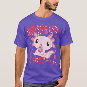 Camiseta Kawaii Aolotl Strawberry milk sacudir anime japonê