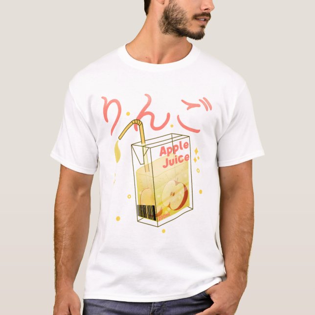 Camiseta Kawaii Apple Juice (Frente)