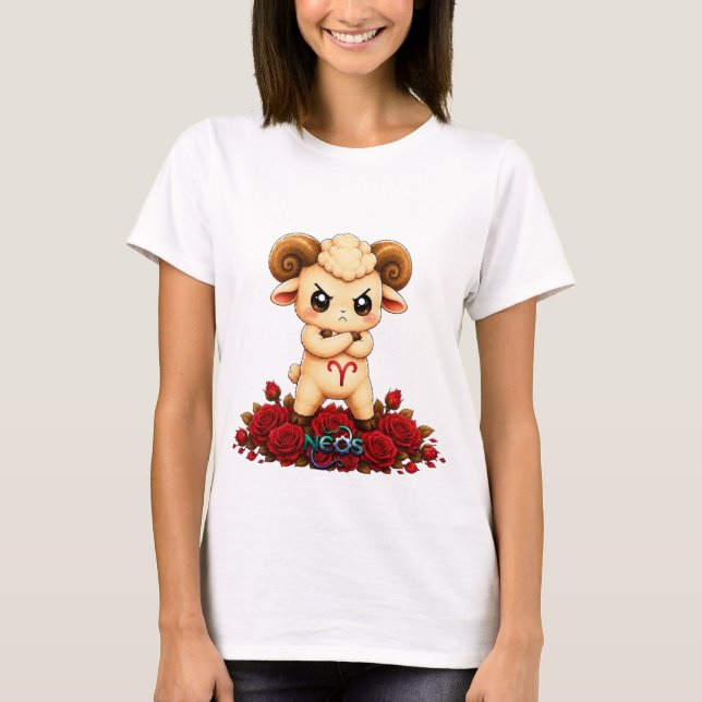 Camiseta Kawaii Áries Zodíaco Neos (Frente)