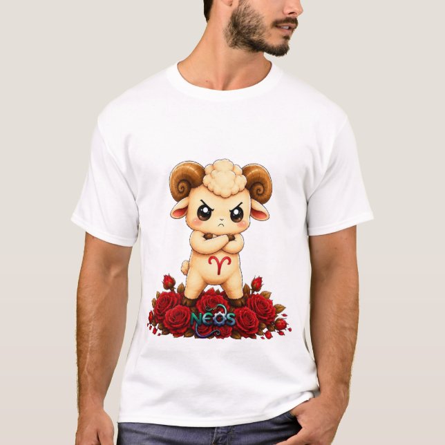 Camiseta Kawaii Áries Zodíaco Neos (Frente)