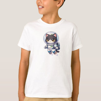 Camiseta Kawaii Astronaut Cat Cartoon – Cute Space Kitty