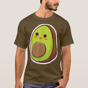 Camiseta Kawaii Avocado Cartoon Patterno Summer Cute Fruta 