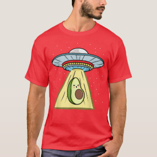 Camiseta Kawaii Avocado Ufo Abdução