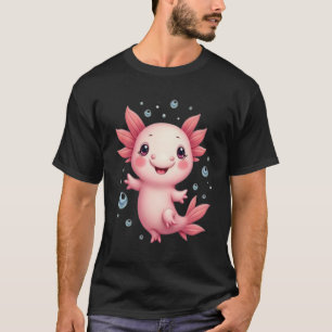 Camiseta Kawaii Axolotl - Água cúbica