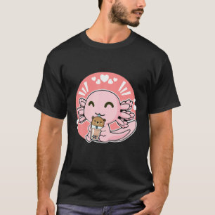 Camiseta Kawaii Axolotl Boba Bubble milk Tea Cute Axolotl J