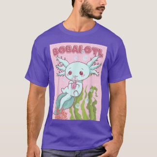 Camiseta Kawaii Axolotl Boba Bubble Tea Japanese Aesthetic 