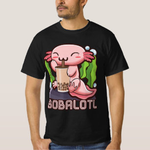 Camiseta Kawaii Axolotl Cute Boba Tee Bubble Tea Anime Girl