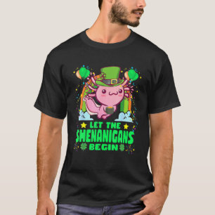 Camiseta Kawaii Axolotl Deixa Os Shenanigans Começarem A Ru
