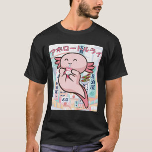 Camiseta Kawaii Axolotl Life Ramen Strawberry Milk Shake Ja