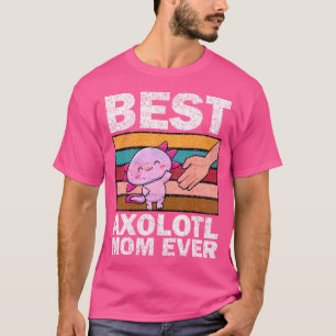 Camiseta Kawaii Axolotl Mãe Salamandra De Kawaii, Mulher Cu