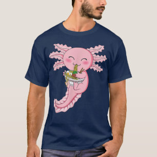 Camiseta Kawaii Axolotl Ramen Noodles Anime Japonês Axolot