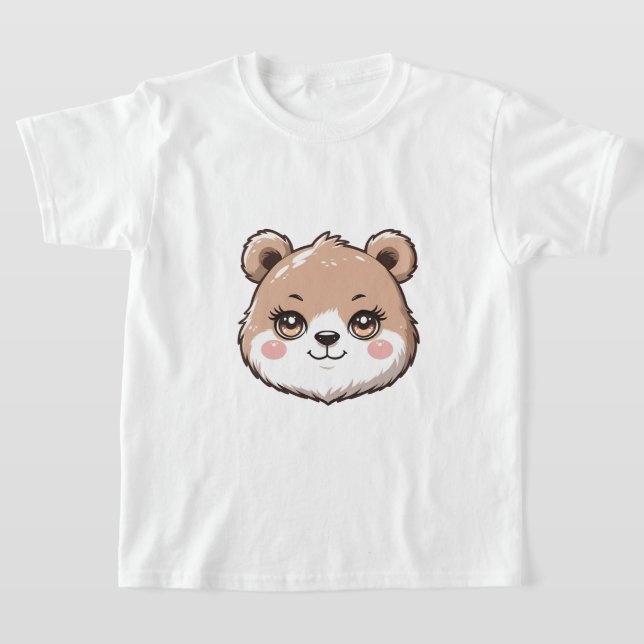 Camiseta Kawaii Bear Head  (Postura )