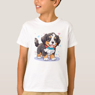 Camiseta Kawaii Bernese Puppy, Cute Berner Pup
