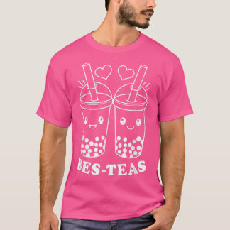 Camiseta Kawaii Bes Teas Bubble Tea Cute Boba Besties