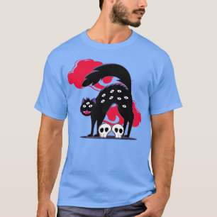 Camiseta Kawaii Black Cat Pastel Gótico Lover Soft Grunge E