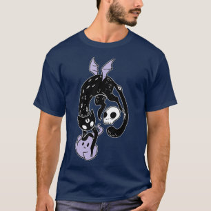 Camiseta Kawaii Black Spynx Cat Black Metal Nu Goth Emo