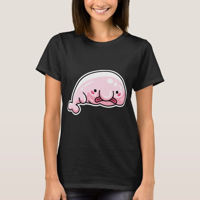 Camiseta Kawaii Blobfish Fofo (Frente)