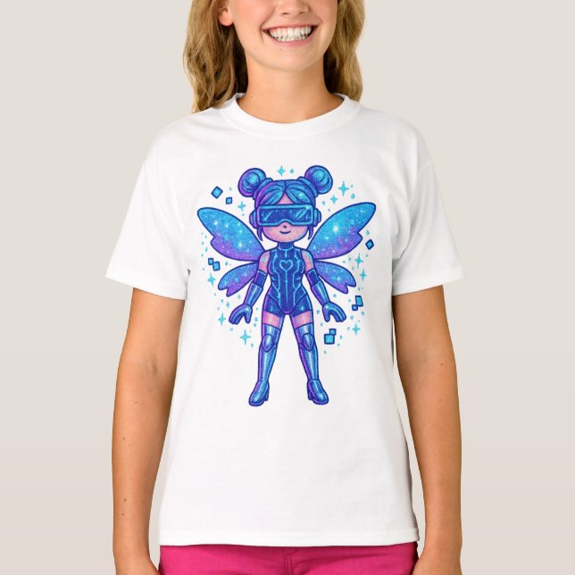 Camiseta Kawaii Blue Fairy – Cute Magical T-shirt (Frente)