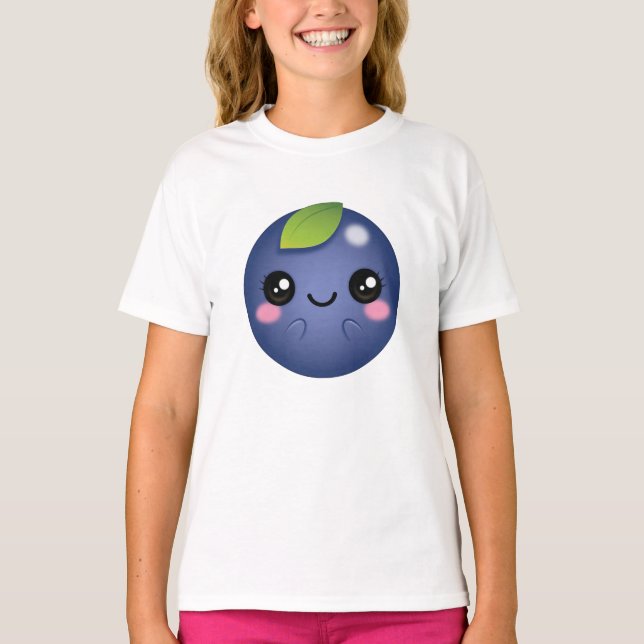Camiseta Kawaii Blueberry (Frente)