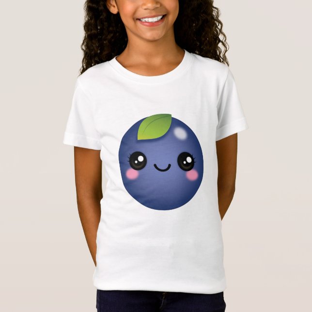 Camiseta Kawaii Blueberry T-Shirt (Frente)