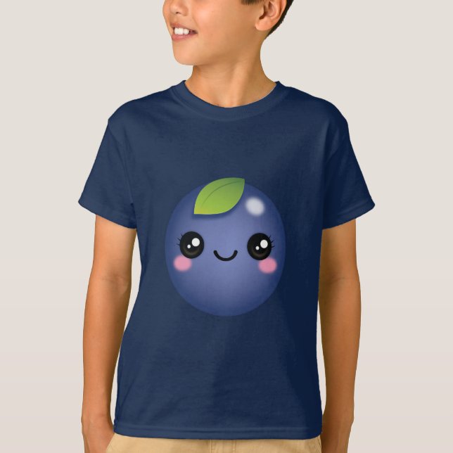 Camiseta Kawaii Blueberry T-Shirt (Frente)