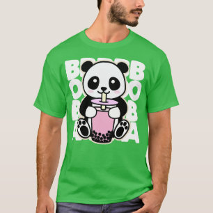 Camiseta Kawaii Boba Tea Cute Panda Kawaii Bubble Tea Drin