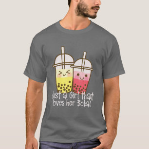 Camiseta Kawaii Boba Tea Roupa Apenas Uma Rapariga Que Ama