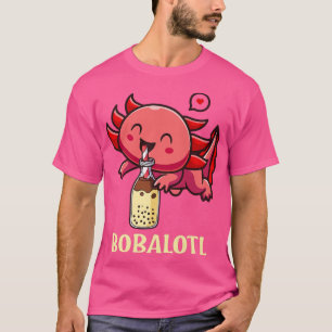 Camiseta Kawaii Bobalotl Axolotl Boba Tea Bubble milk Anime